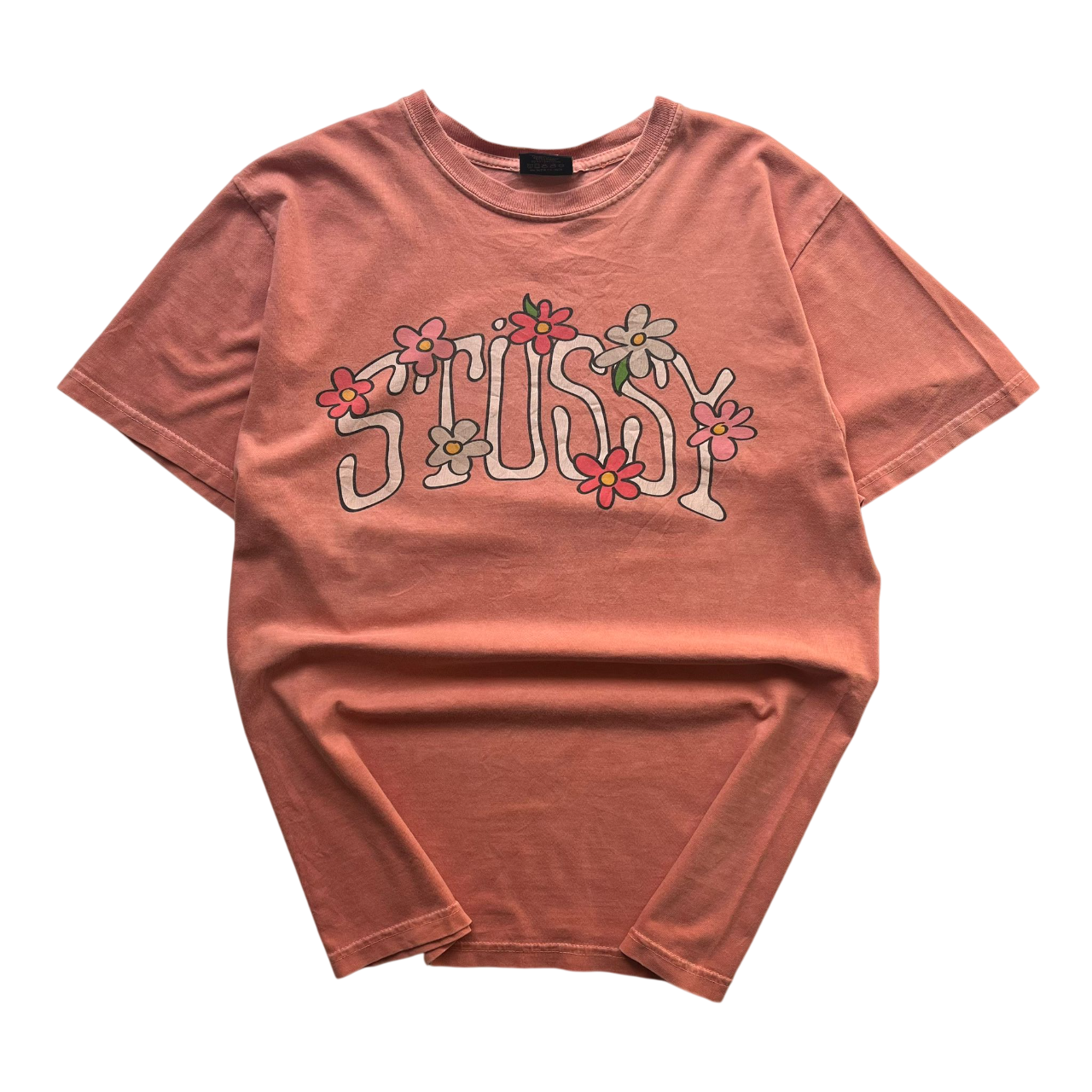 STUSSY FLOWER COLLEGIATE TEE (S)