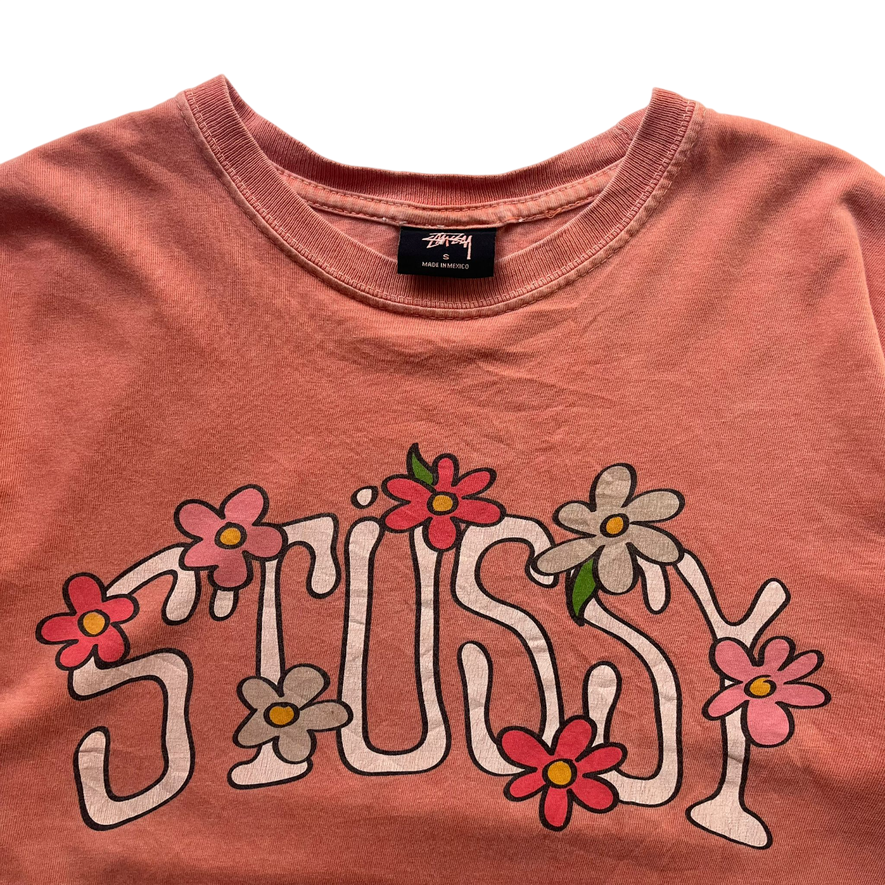 STUSSY FLOWER COLLEGIATE TEE (S)