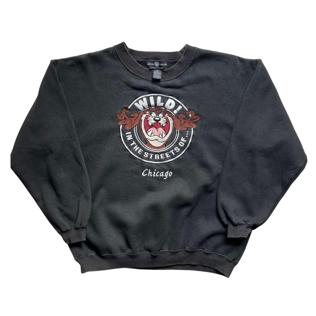 TASMANIAN DEVIL CHICAGO EMBROIDERED SWEATER (M)
