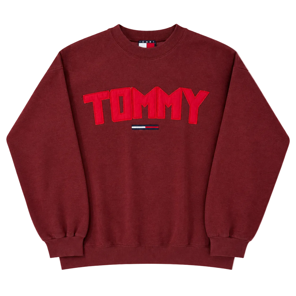 TOMMY HILFIGER SPELL OUT BIG LOGO SWEATER (XXL)