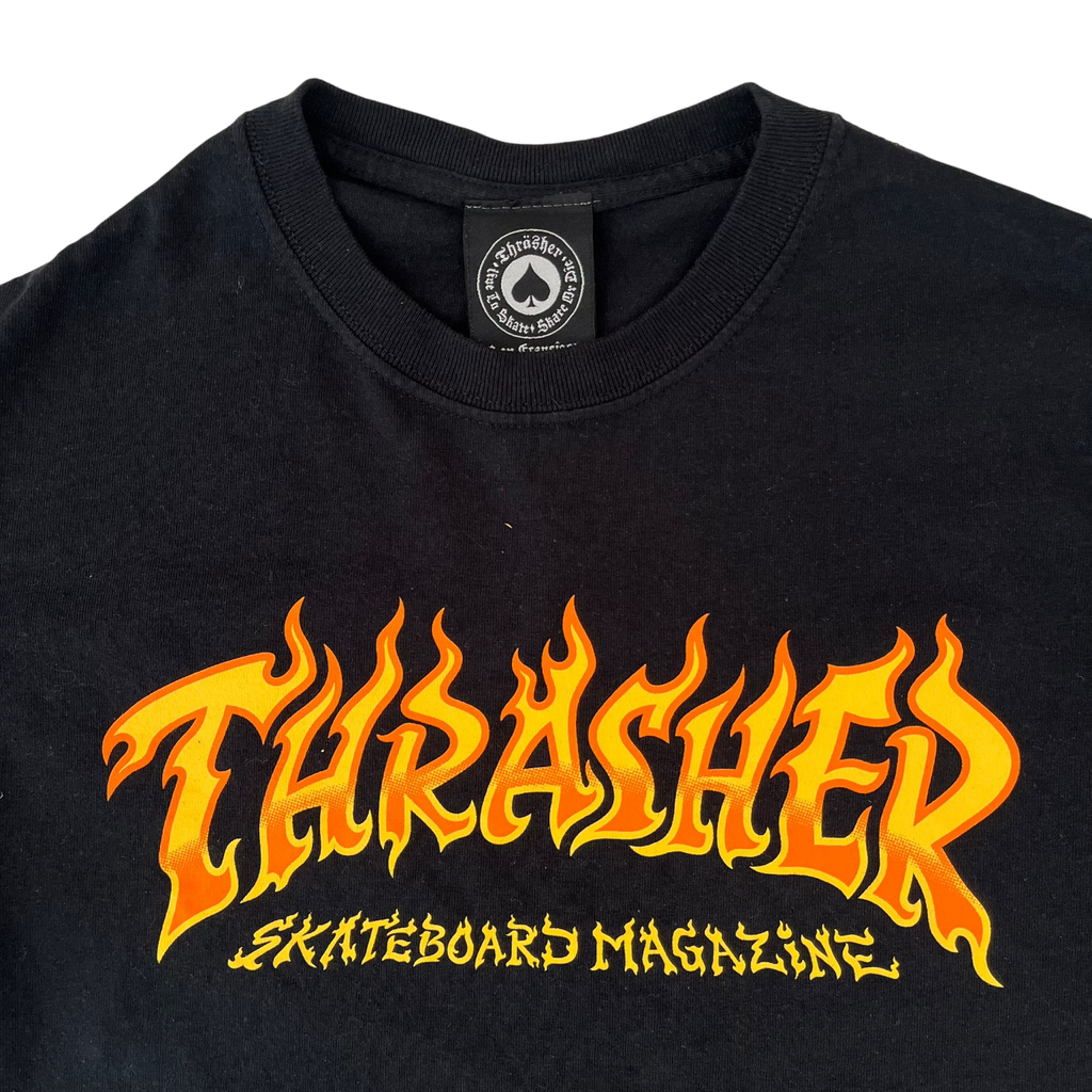 THRASHER FIRE LOGO TEE (S)