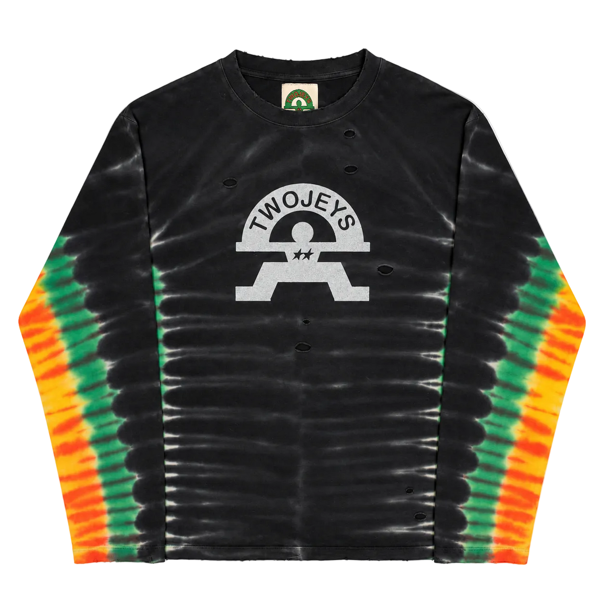 TWOJEYS DISTRESSED TIE-DYE LONGSLEEVE (S)