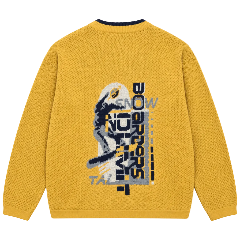 TAL SNOWBOARD GRAPHIC KNIT SWEATER (M)
