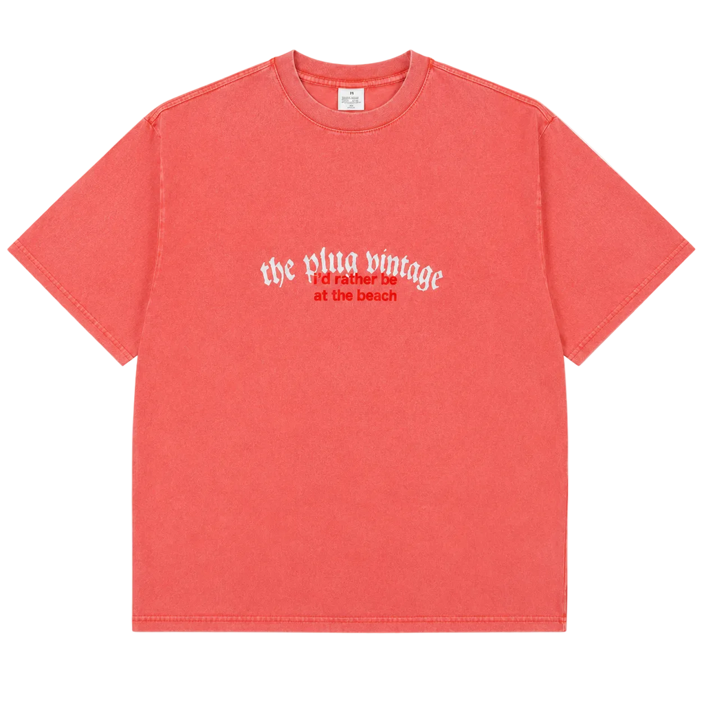 THE PLUG VINTAGE I'D RATHER BE AT THE BEACH TEE