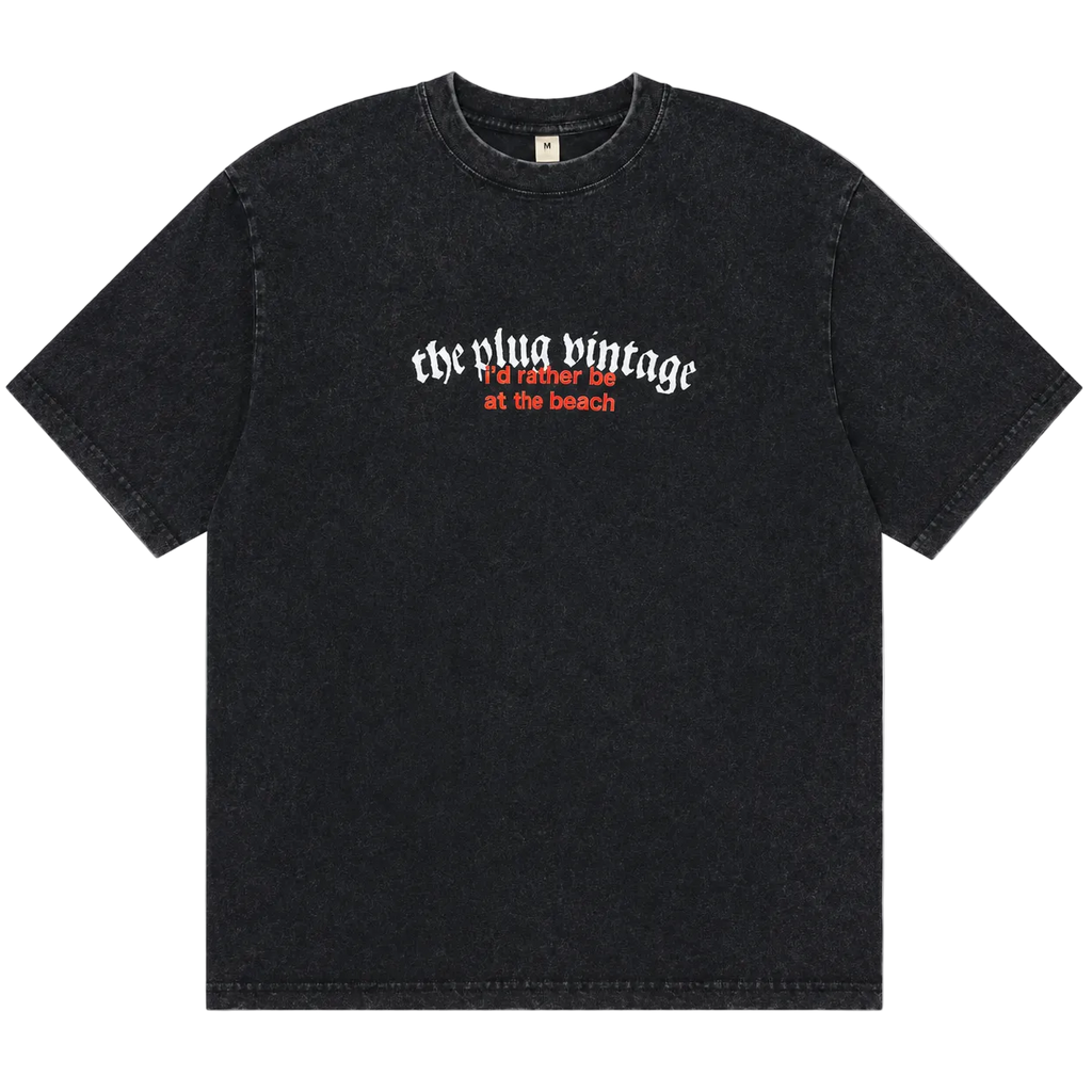 THE PLUG VINTAGE I'D RATHER BE AT THE BEACH TEE