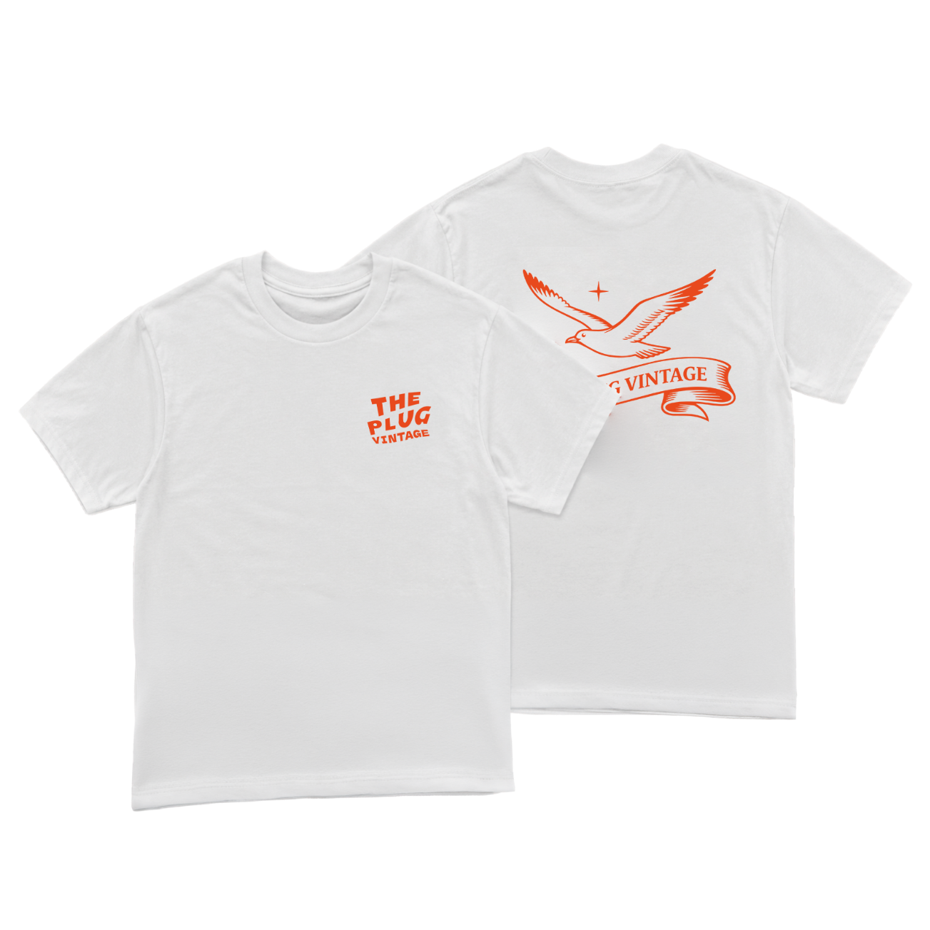 THE PLUG VINTAGE SEAGULL LOGO TEE