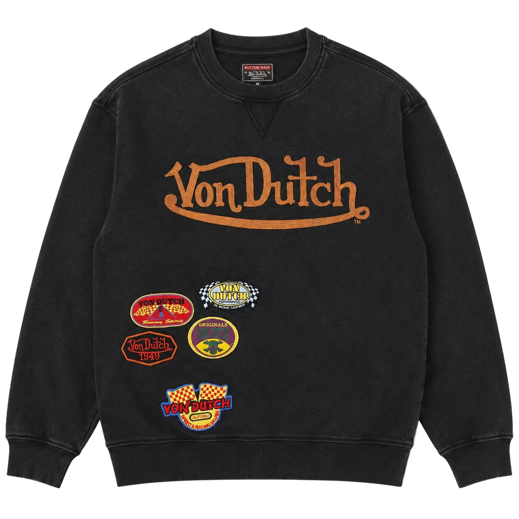 VON DUTCH EMBROIDERED PATCHES SWEATER (M)