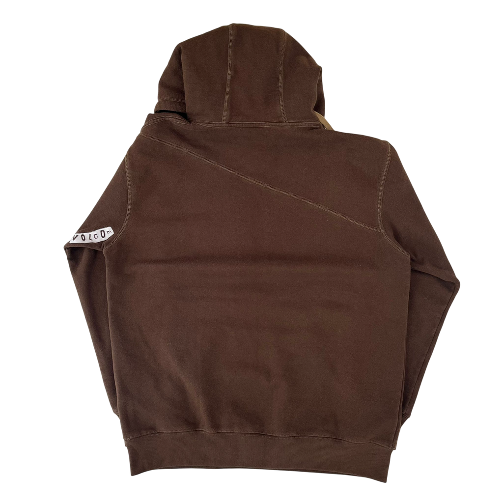 VOLCOM BROWN GRAPHIC LOGO HOODIE (M)