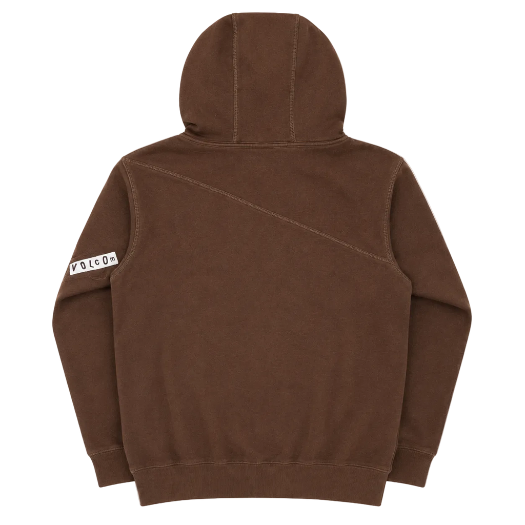 VOLCOM BROWN GRAPHIC LOGO HOODIE (M)