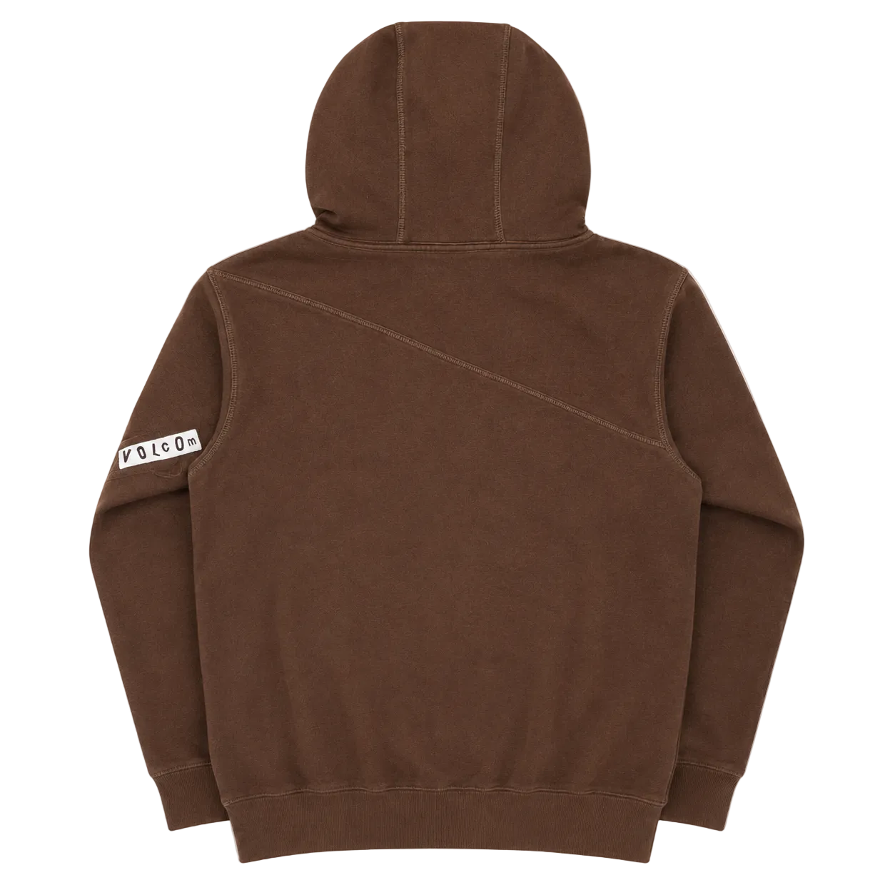 VOLCOM BROWN GRAPHIC LOGO HOODIE (M)