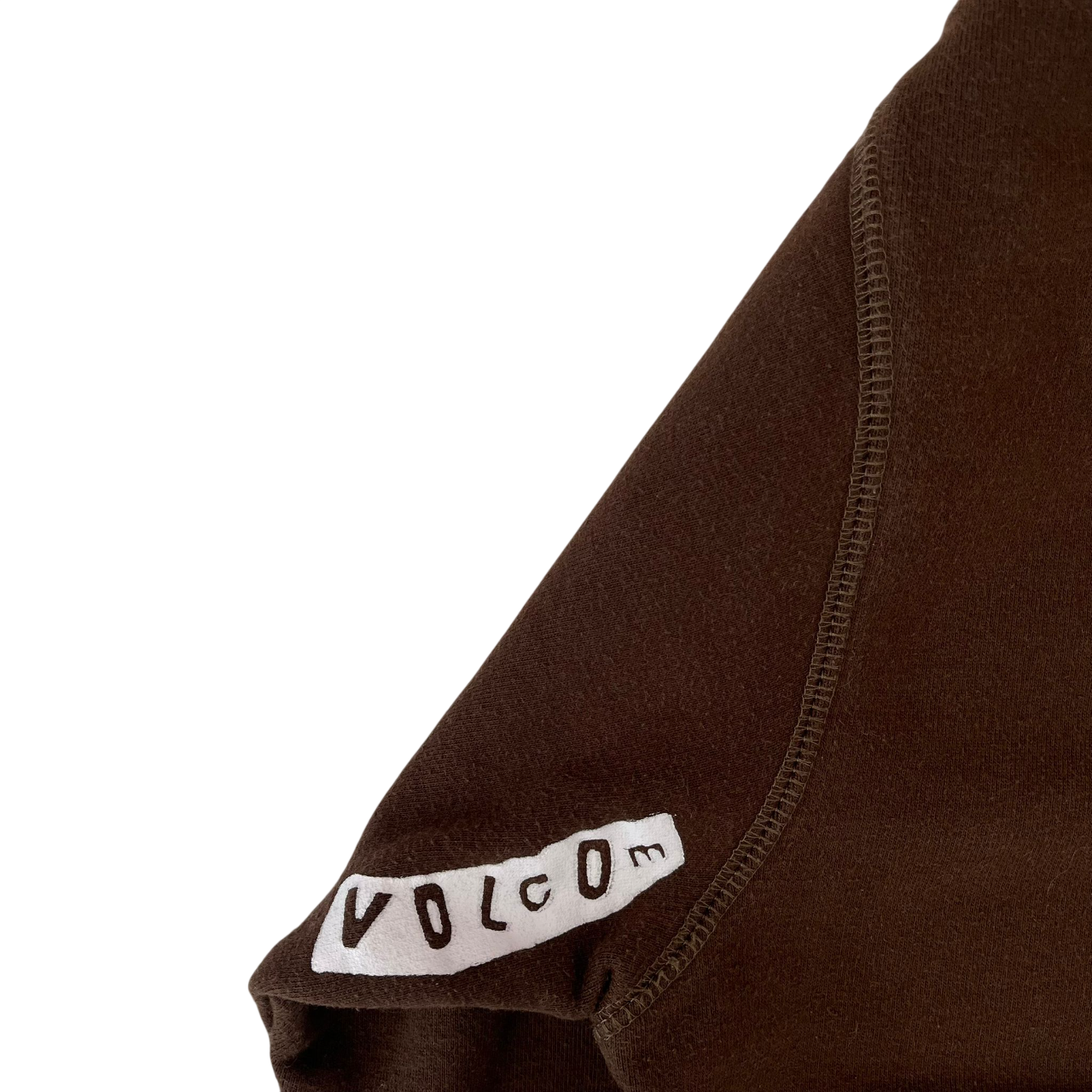 VOLCOM BROWN GRAPHIC LOGO HOODIE (M)