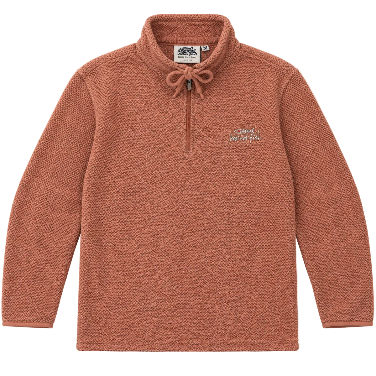 WEIRD FISH TEXTURED QUARTER ZIP SWEATER (M)