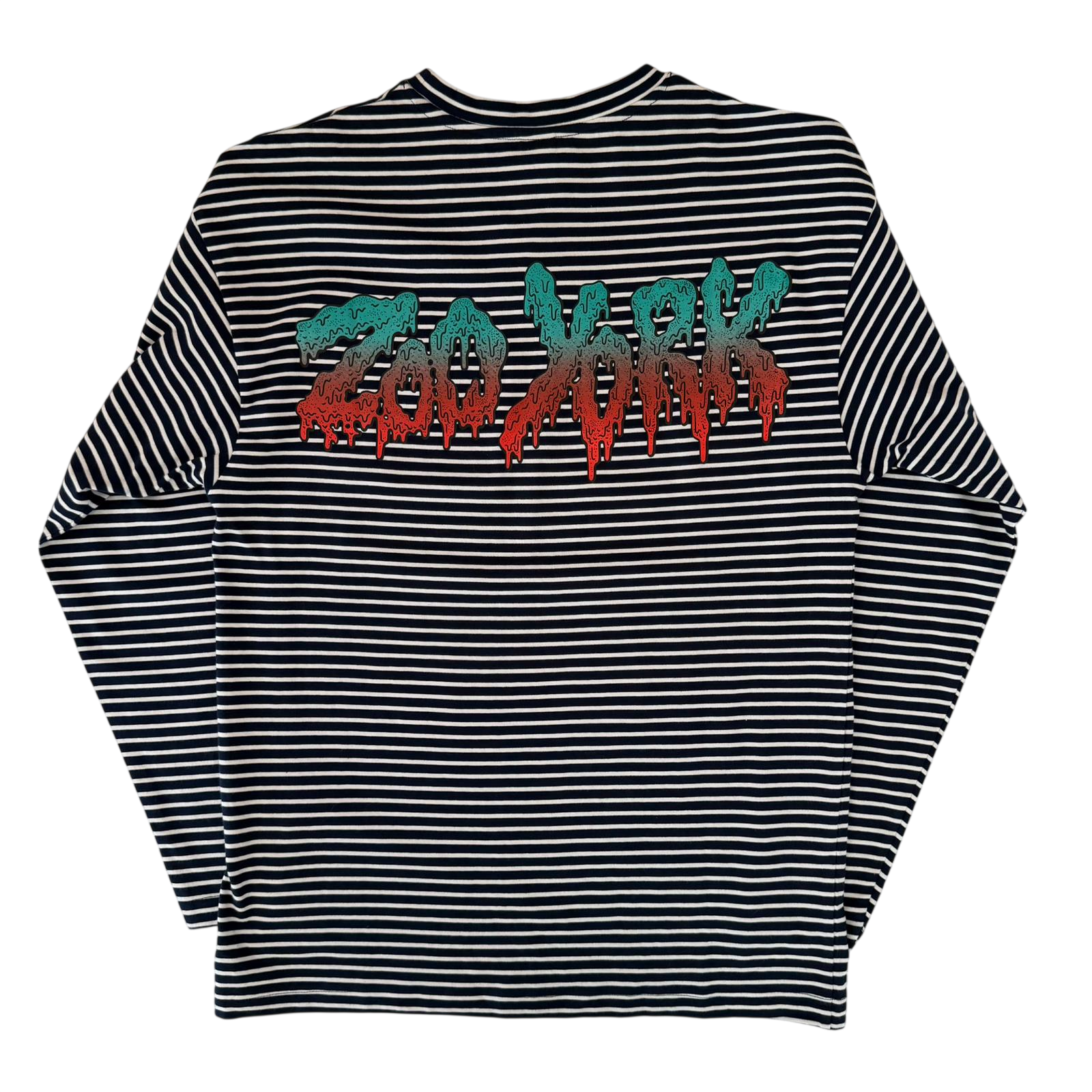 ZOO YORK STRIPED LOGO BACK PRINT LONGSLEEVE (S)
